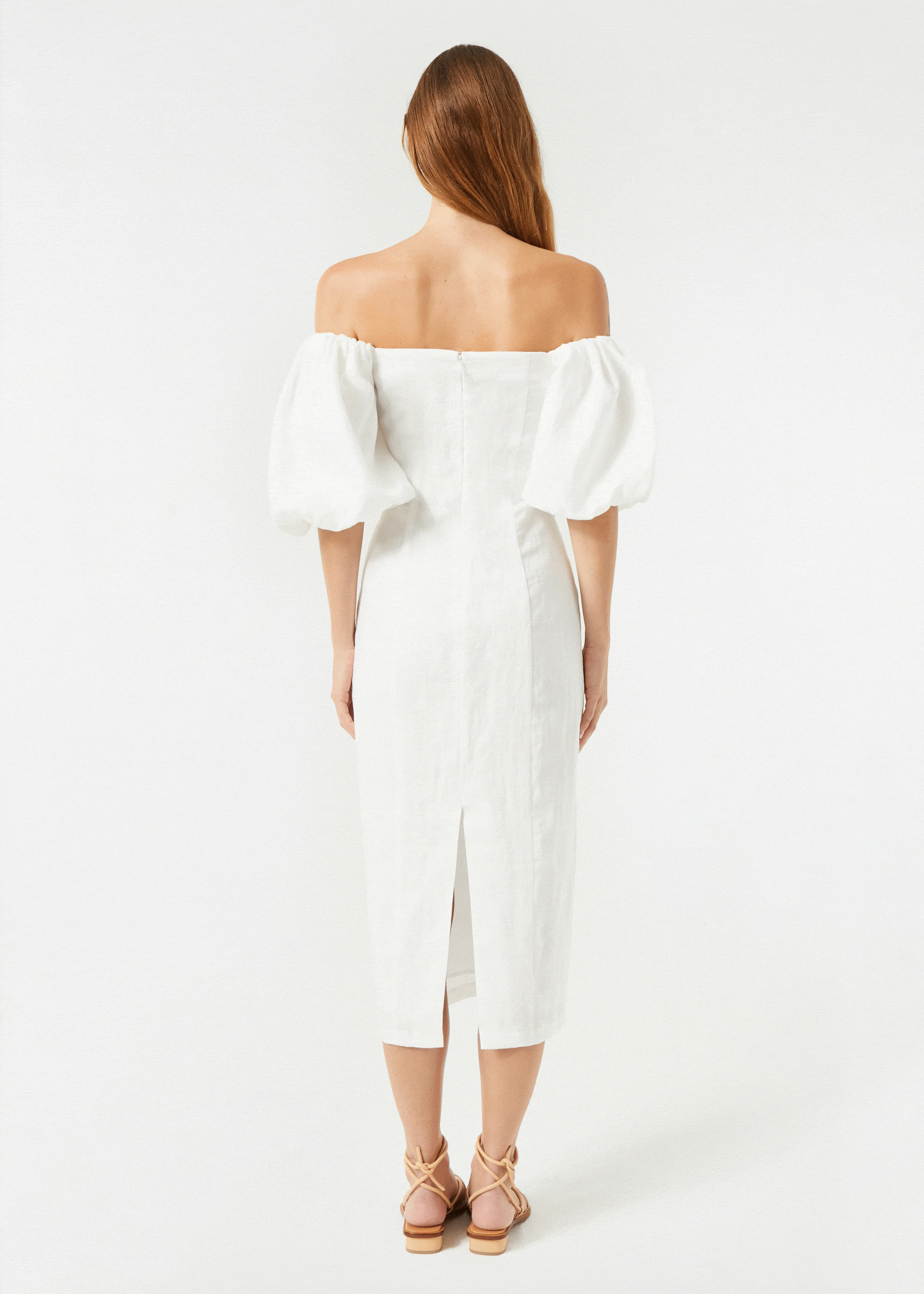 Linen Karima Dress | White