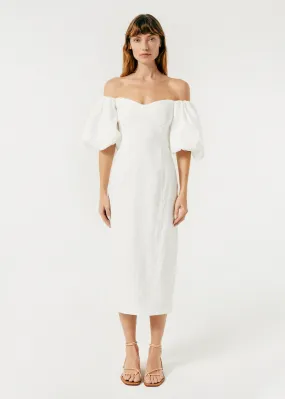 Linen Karima Dress | White