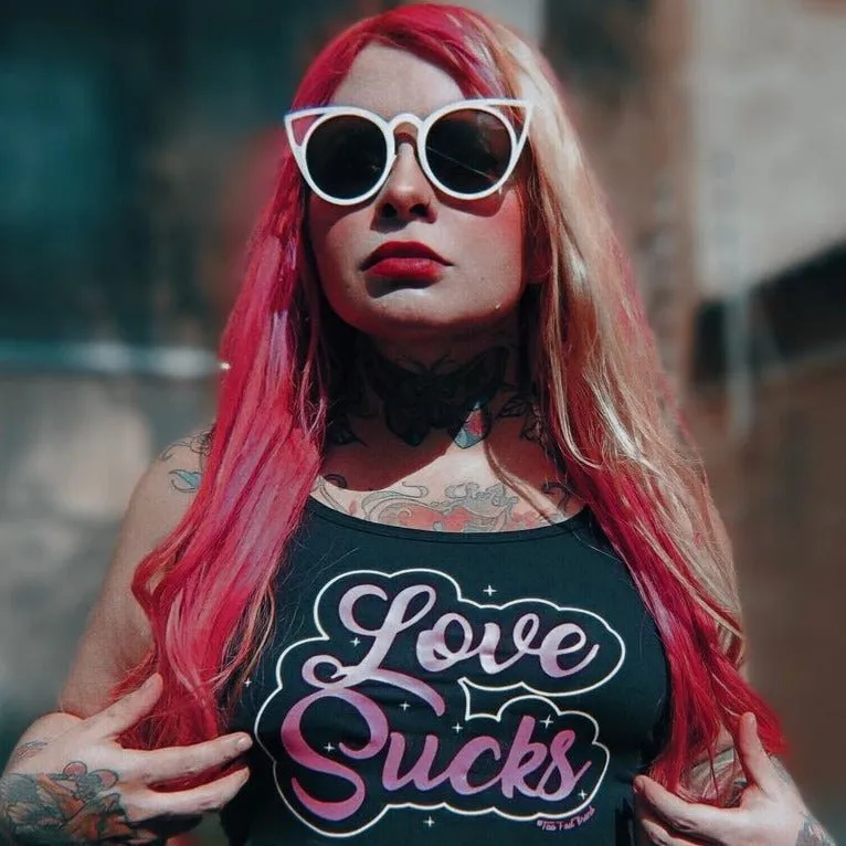 Love Sucks Cropped Tank Top