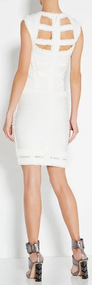 'Madyson' Cut-Out Bandage Dress, White