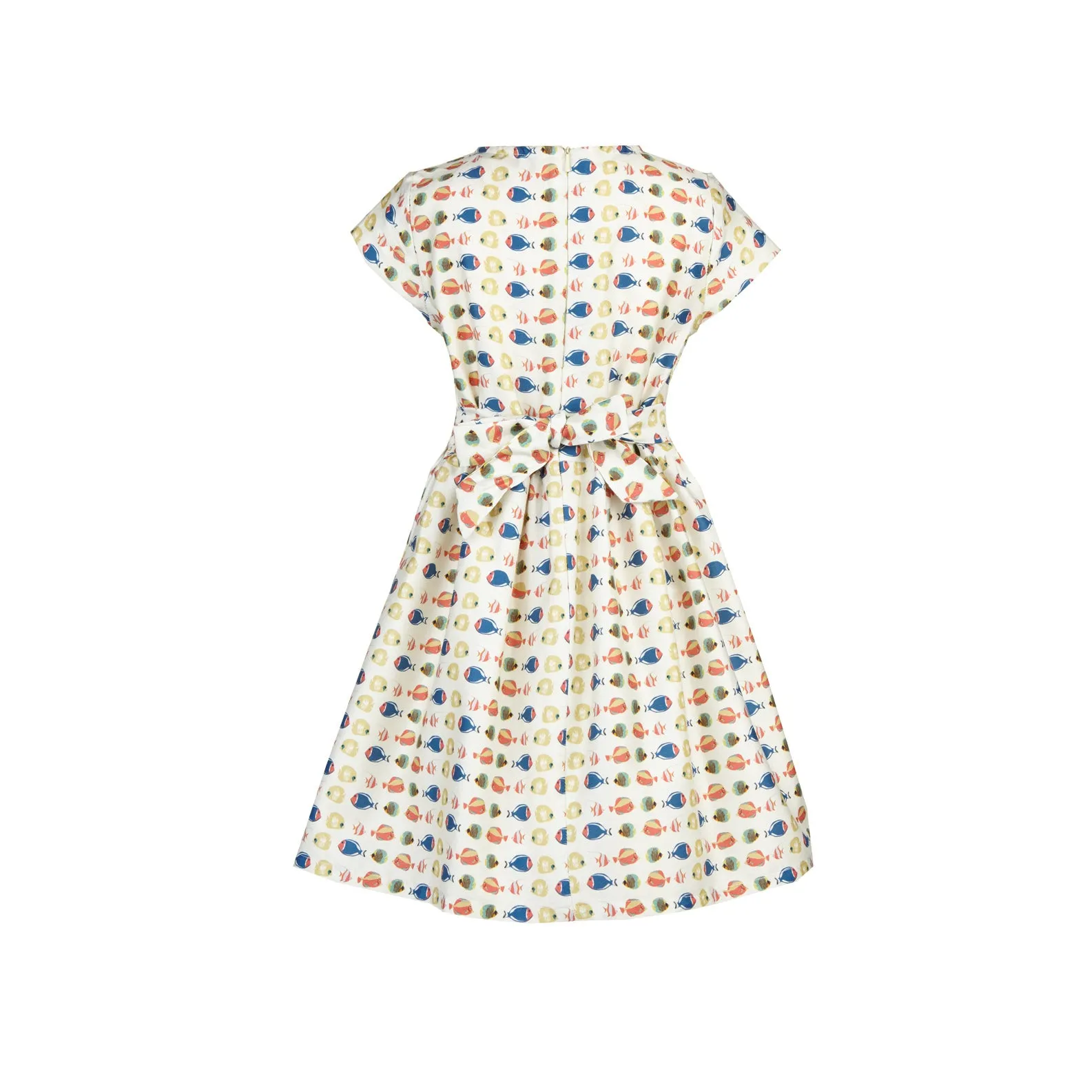 Margaret Children's Dress - Ivory Fish