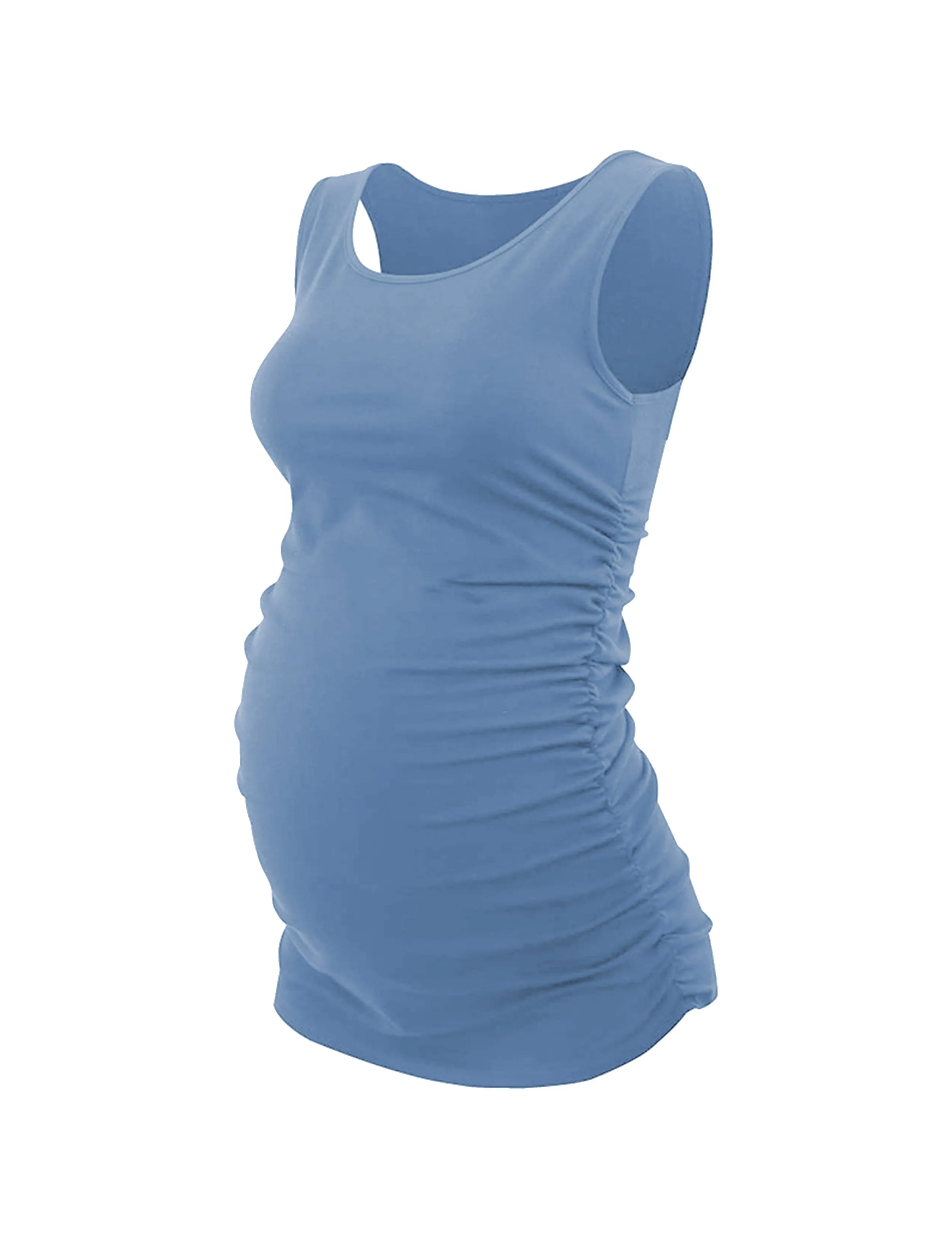 Maternity Side Shirred Tank Top electricblue