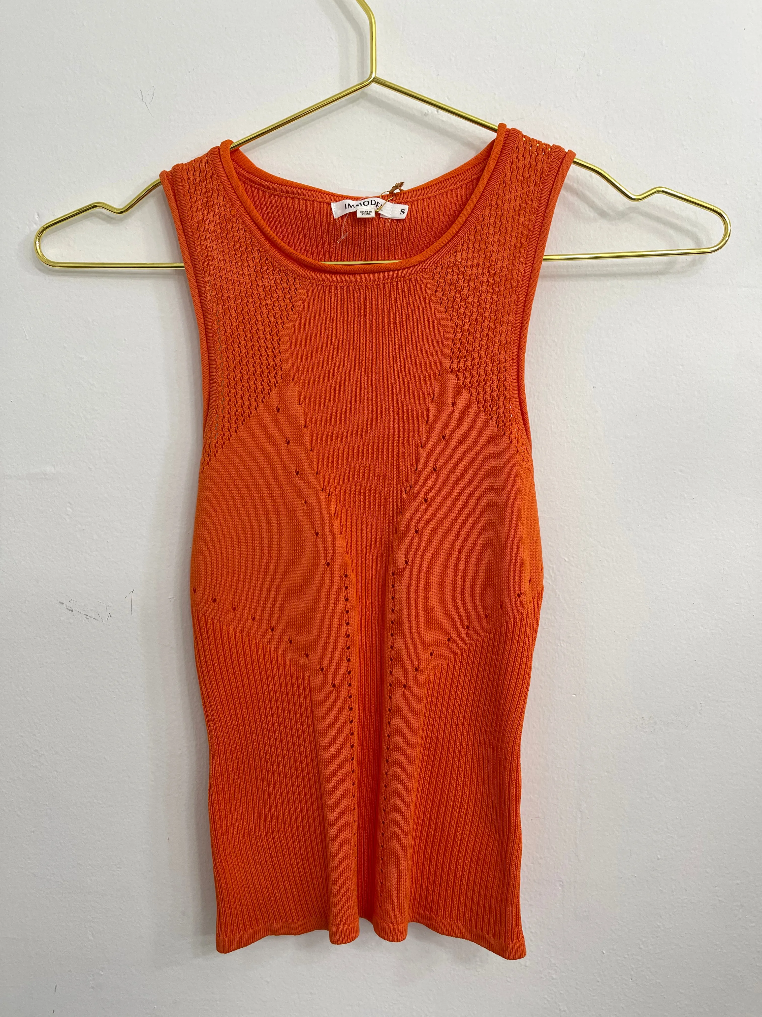 Orange basic tank top