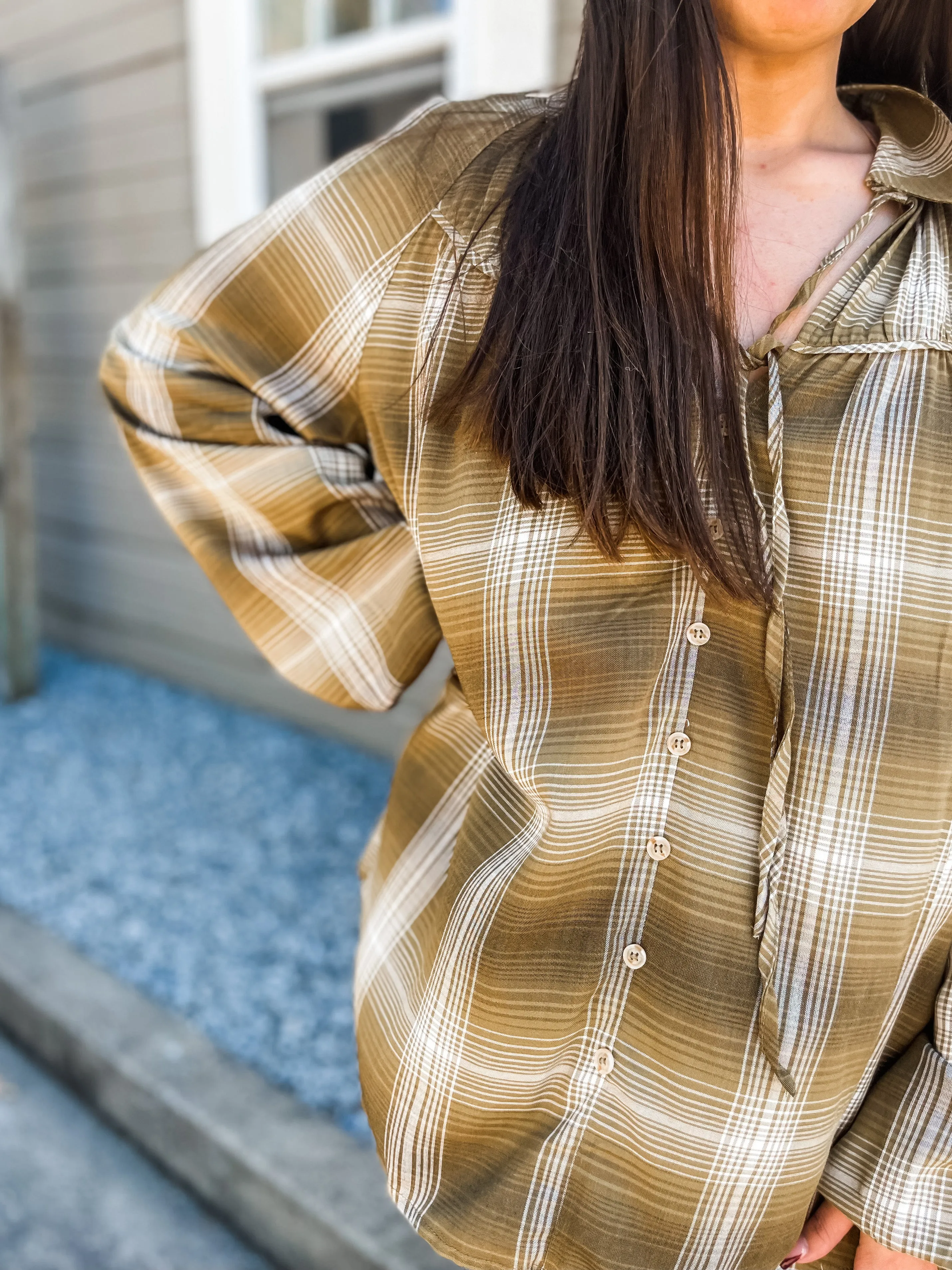 Pleasantly Plaid Blouse