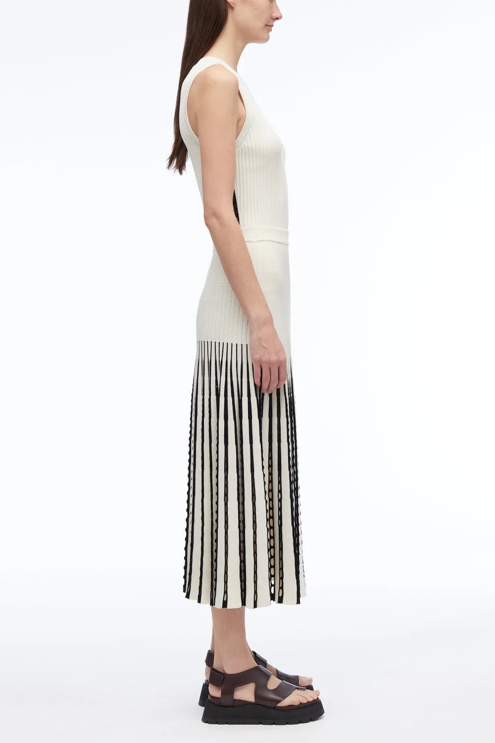 Pointelle Rib Midi Skirt