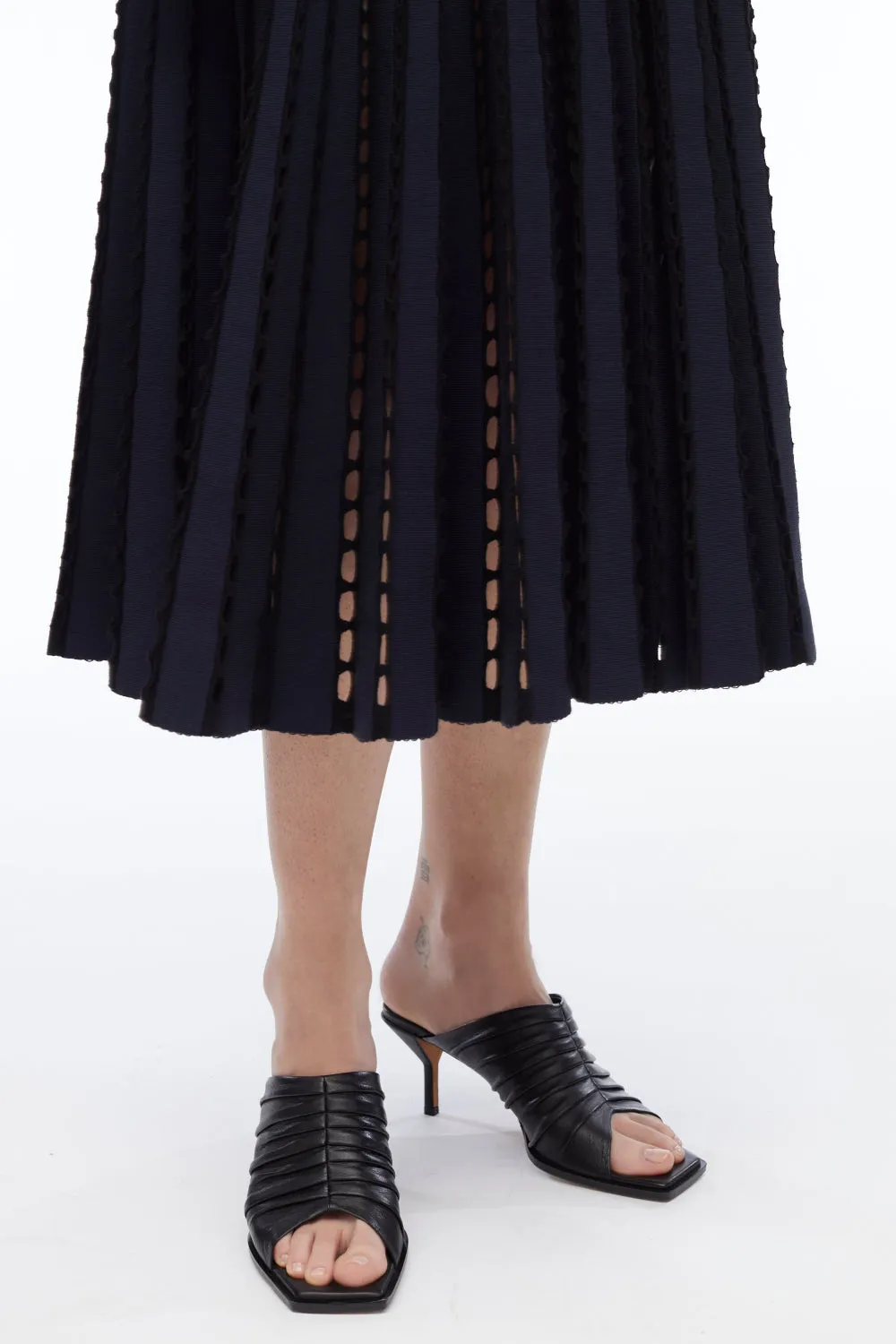 Pointelle Rib Midi Skirt