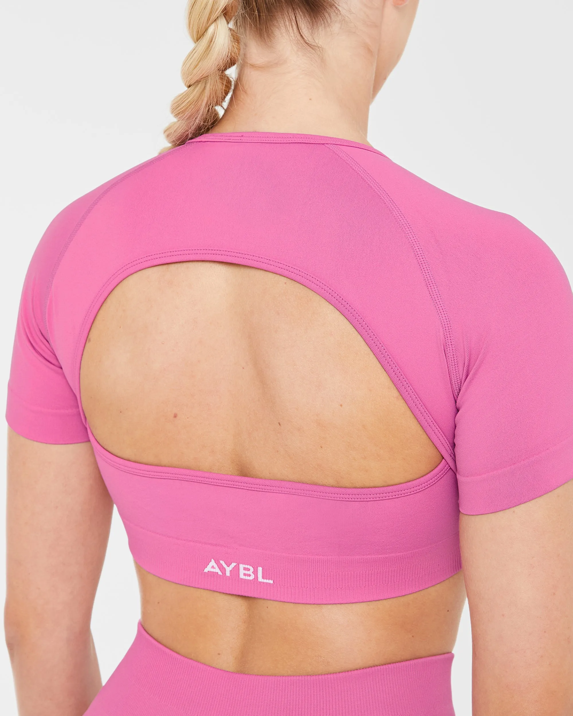 Power Seamless Crop Top - Pink