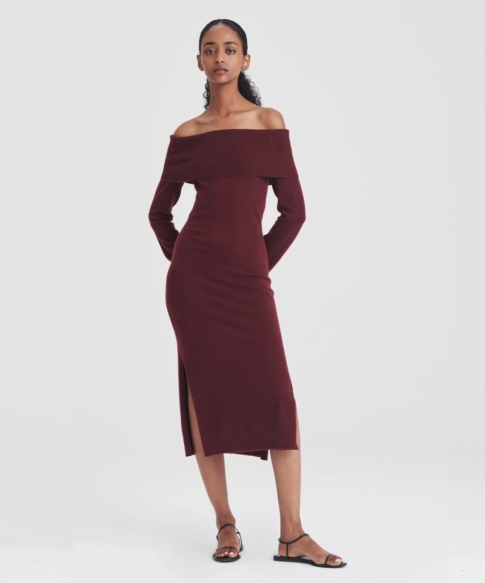 Signature Cashmere Off The Shoulder Dress