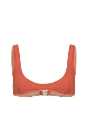 Signature Crop Bralette Top - Papaya