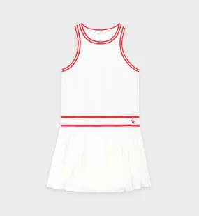 SRC Phoebe Dress - White/Red