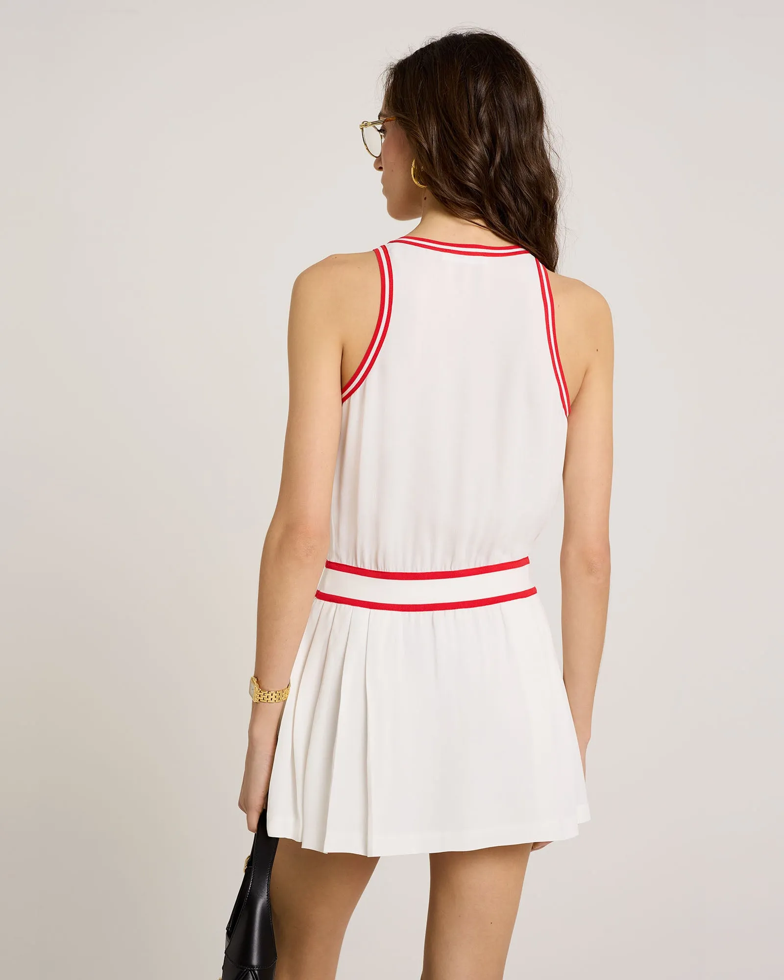 SRC Phoebe Dress - White/Red