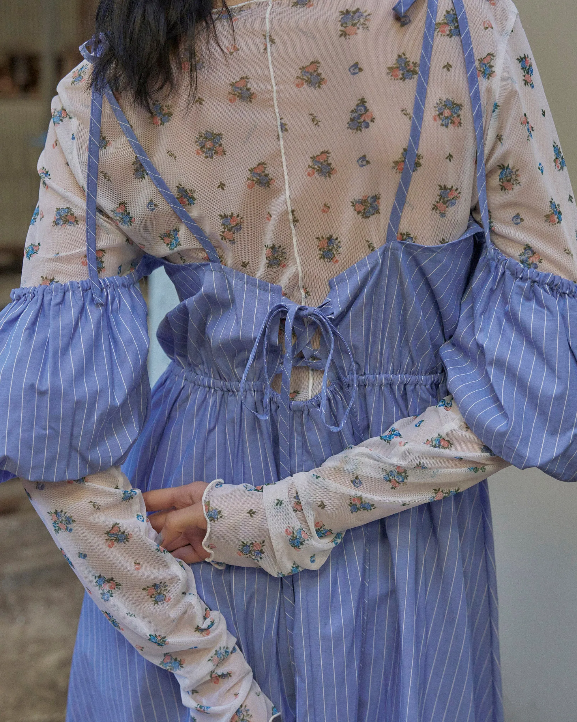 striped off shoulder dress