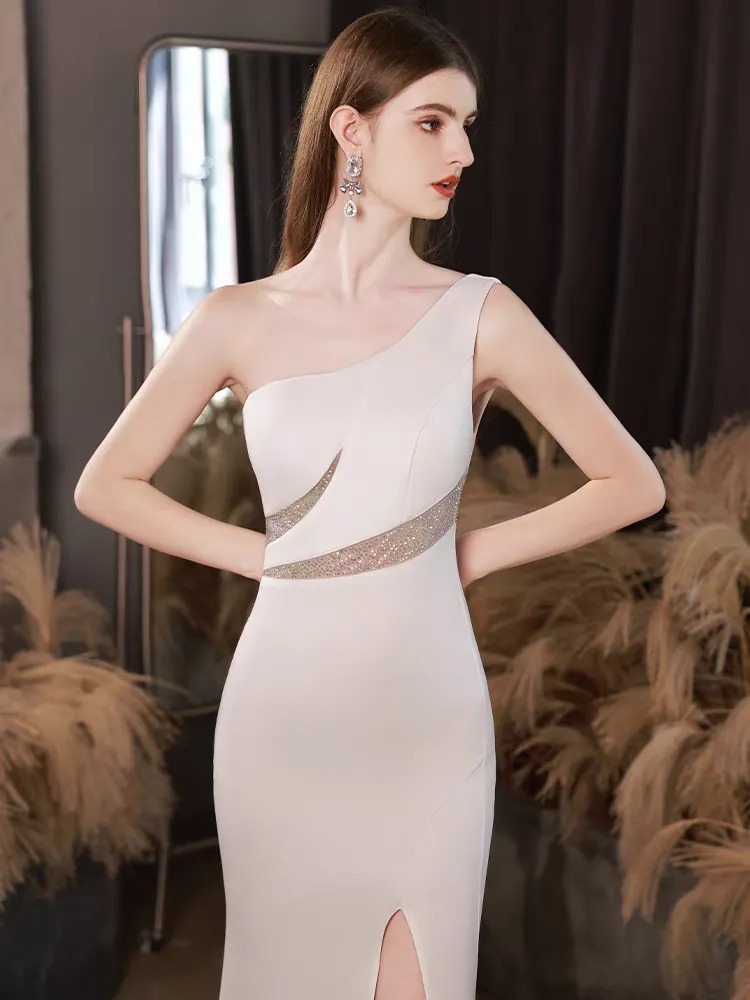 The Lorensa Toga White Mermaid Dress