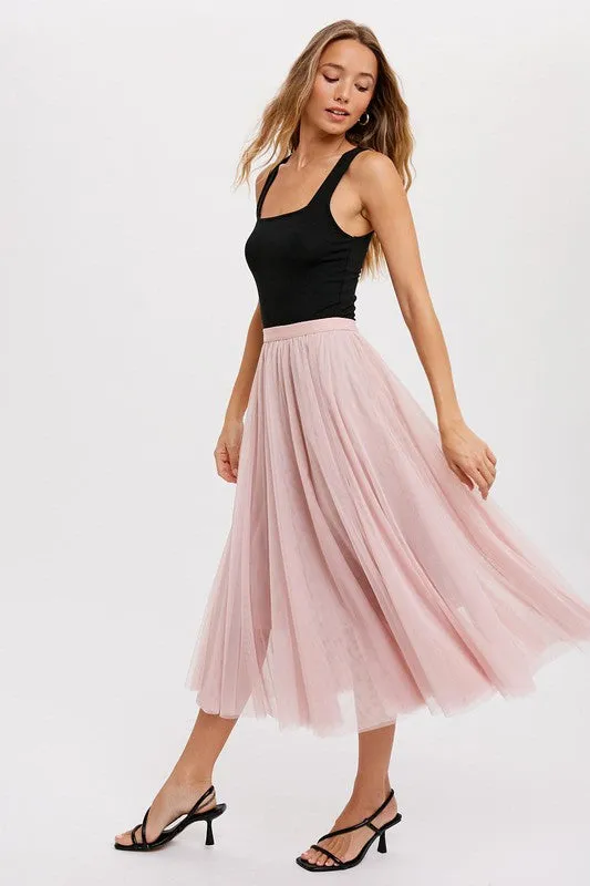 TULLE MIDI SKIRT