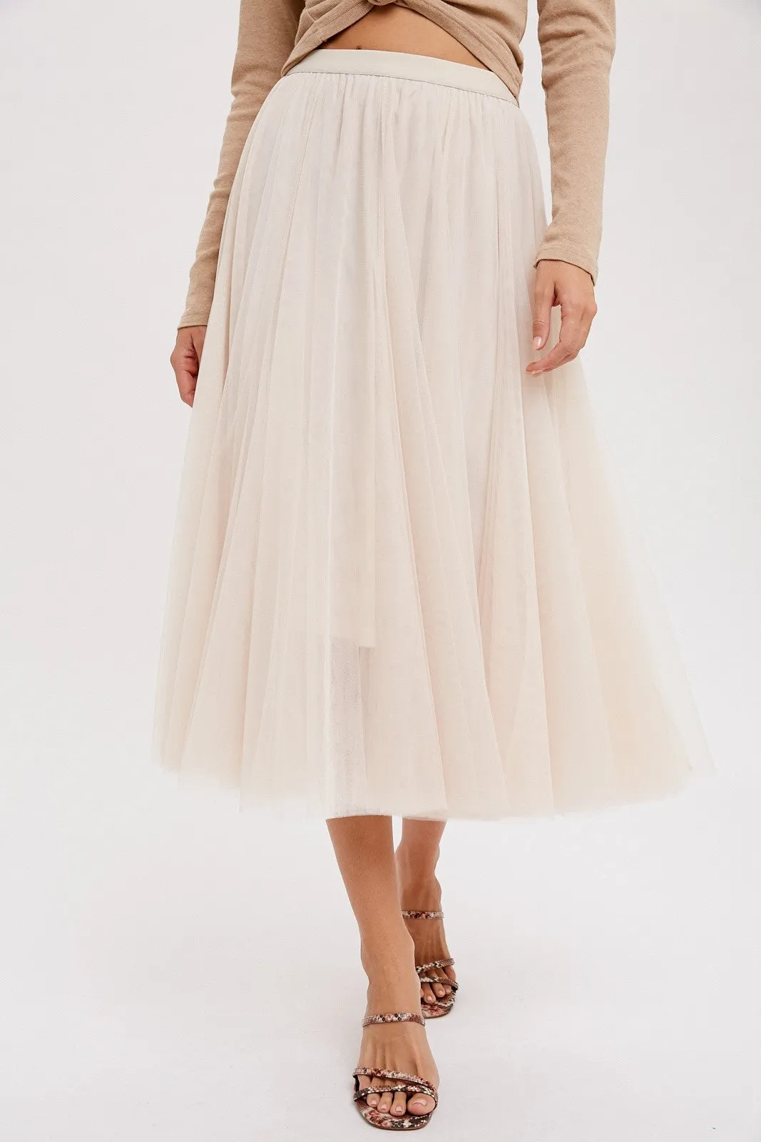 TULLE MIDI SKIRT