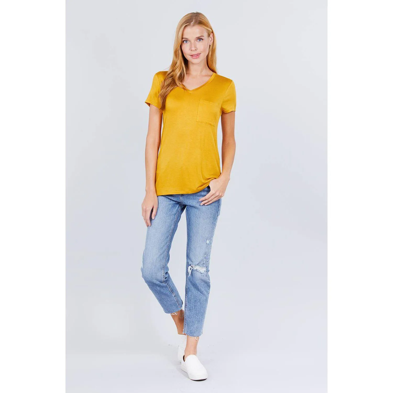 V-neck Rayon Jersey Top