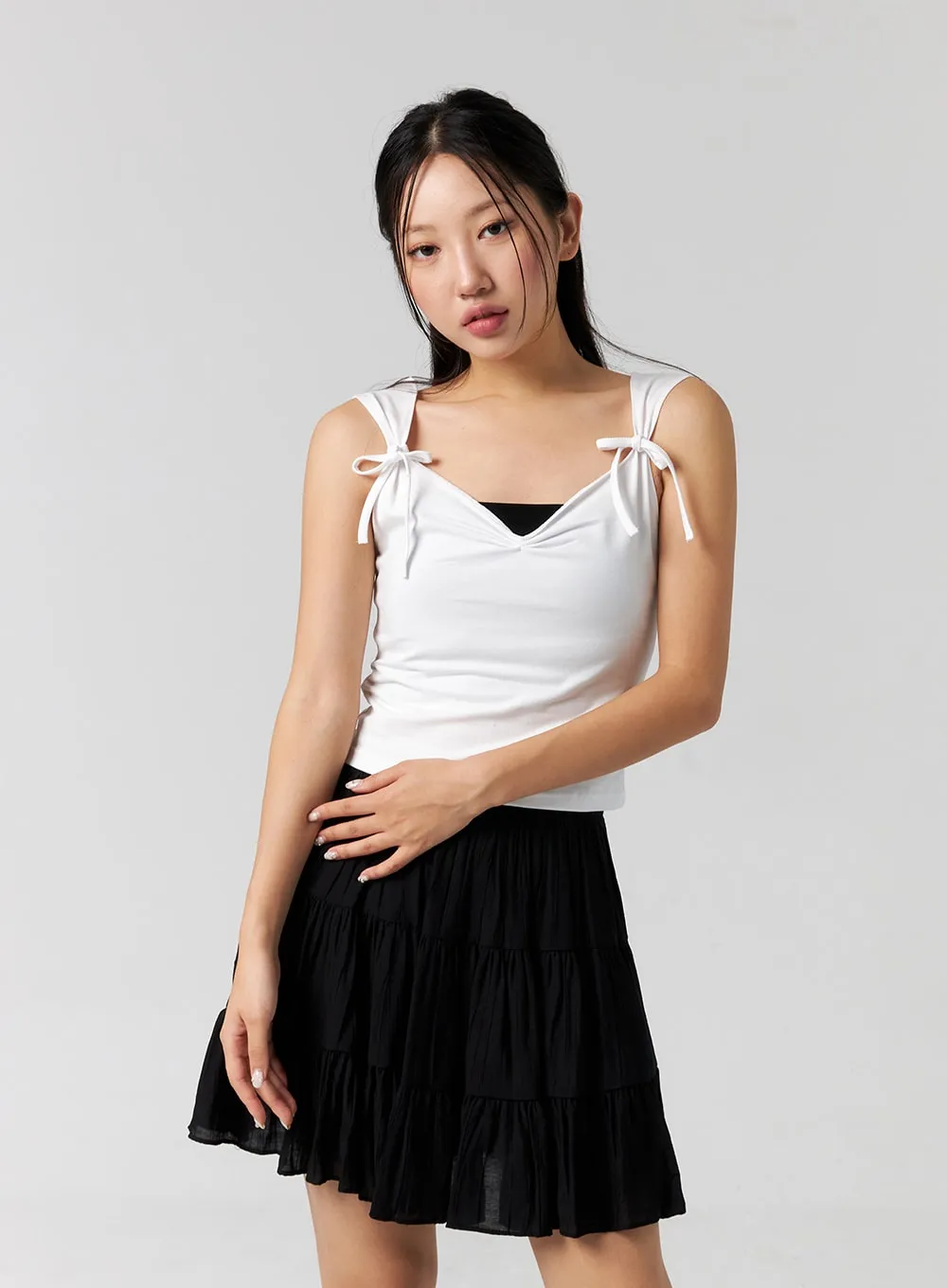 V-Neck Ribbon Top CG303