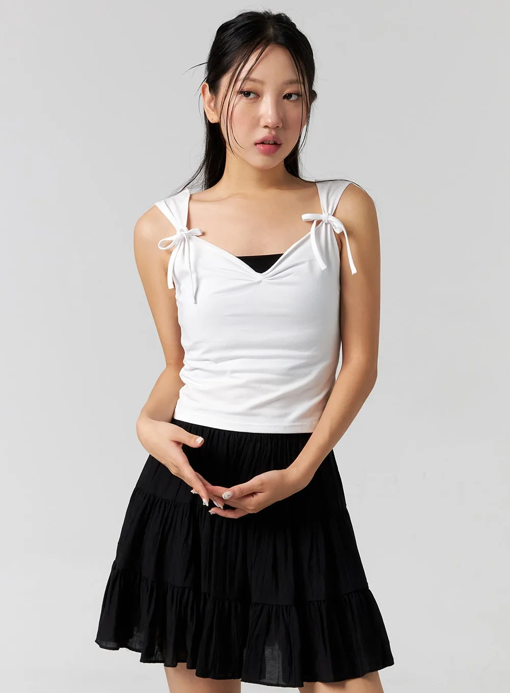 V-Neck Ribbon Top CG303