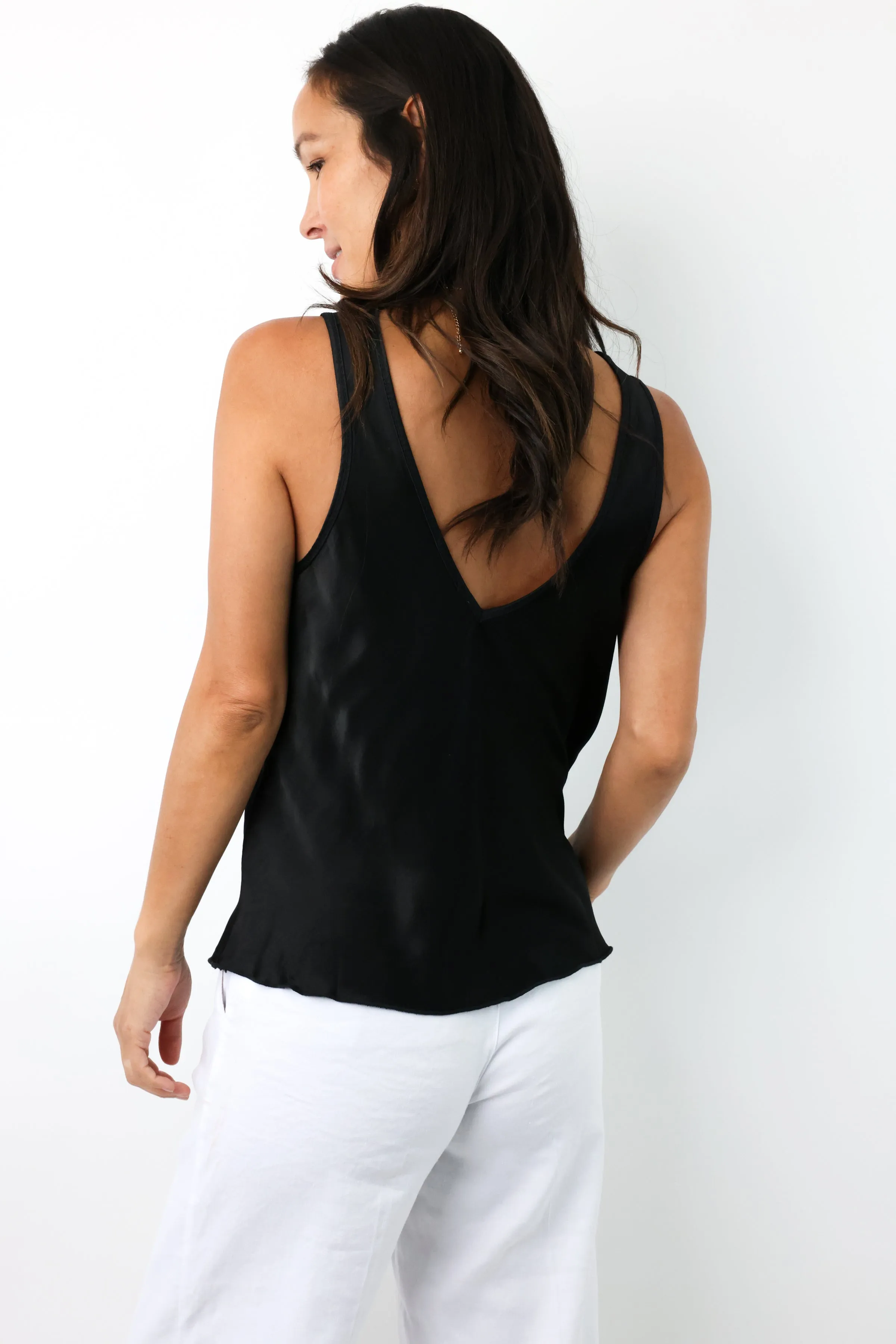 V-Neck Wide Strap Tank Top