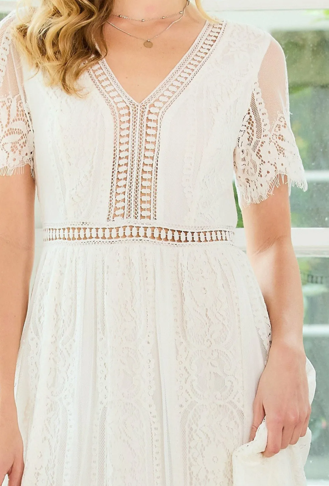 White Lace Maxi Dress