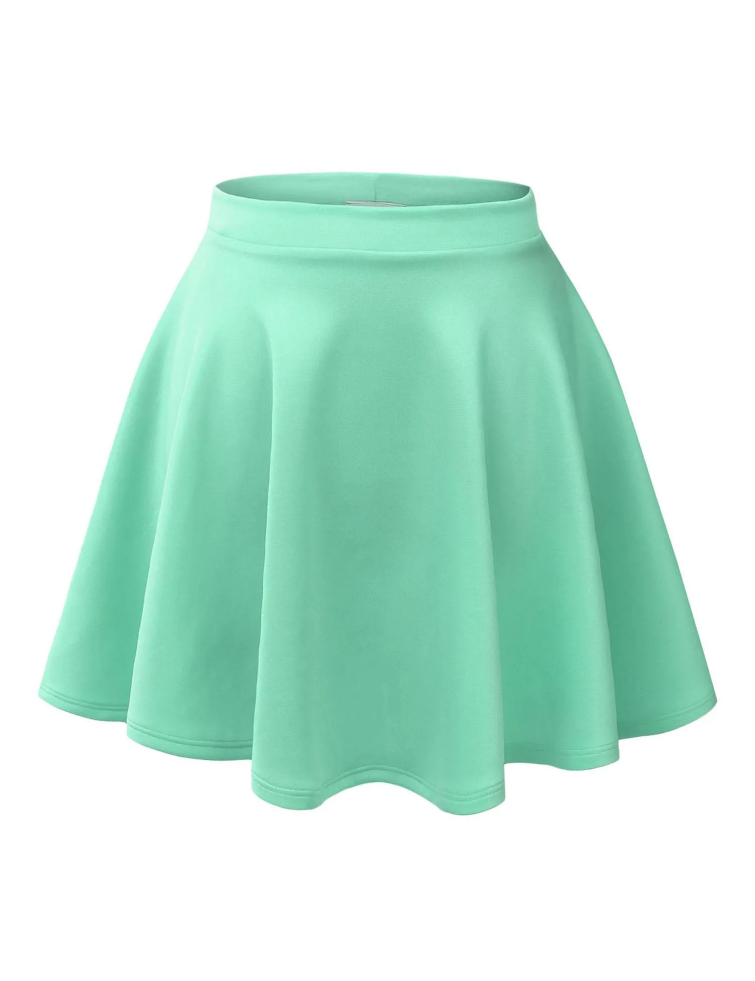 Women's Basic Versatile Stretchy Flared Casual Mini Skater Skirt